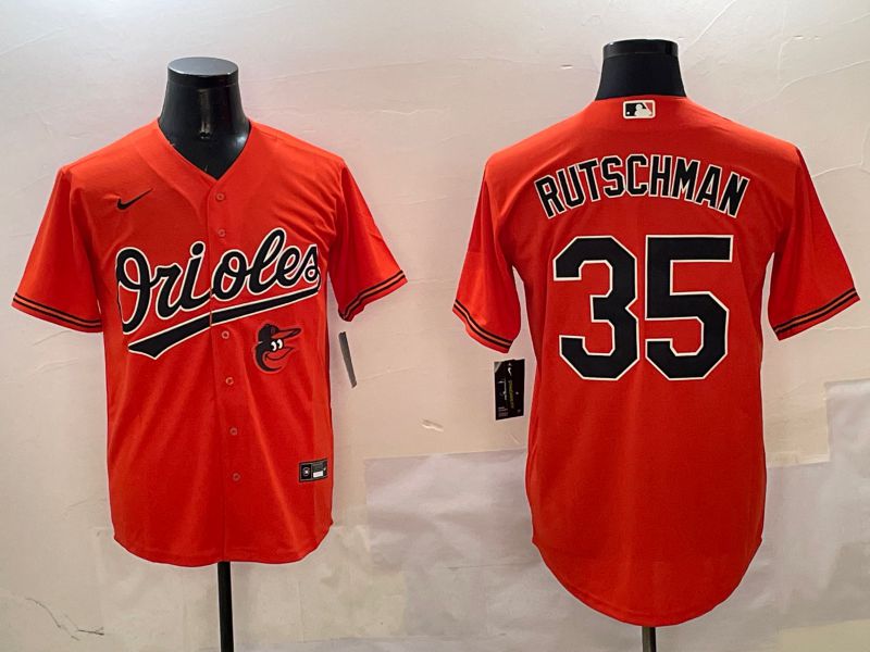 Men Baltimore Orioles #35 Rutschman Orange Game 2025 Nike MLB Jersey style 8->baltimore orioles->MLB Jersey